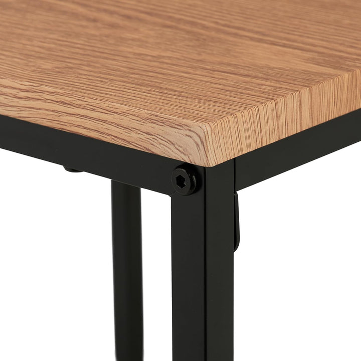 Relaxdays Beistelltisch 2er Set, stapelbar, Industrie Design, Satztisch 2 Grössen, quadratisch, Meta