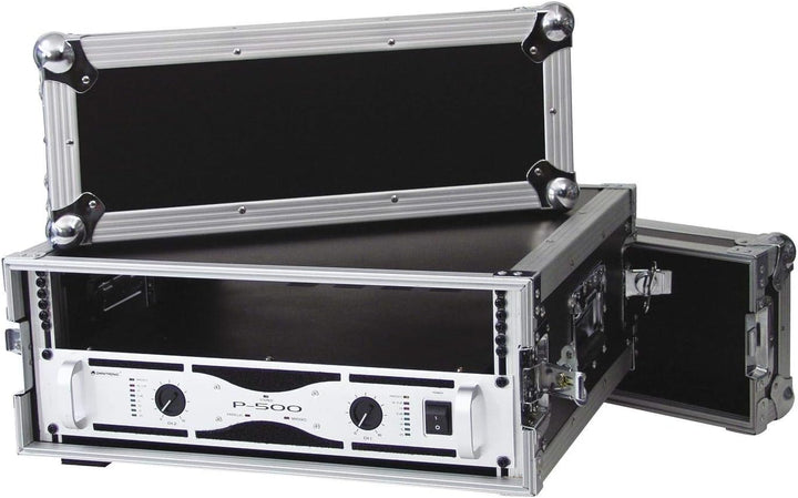 ROADINGER Verstärkerrack PR-2, 4HE, 47cm tief | Flightcase für 483-mm-Geräte (19") | mehrschichtig v