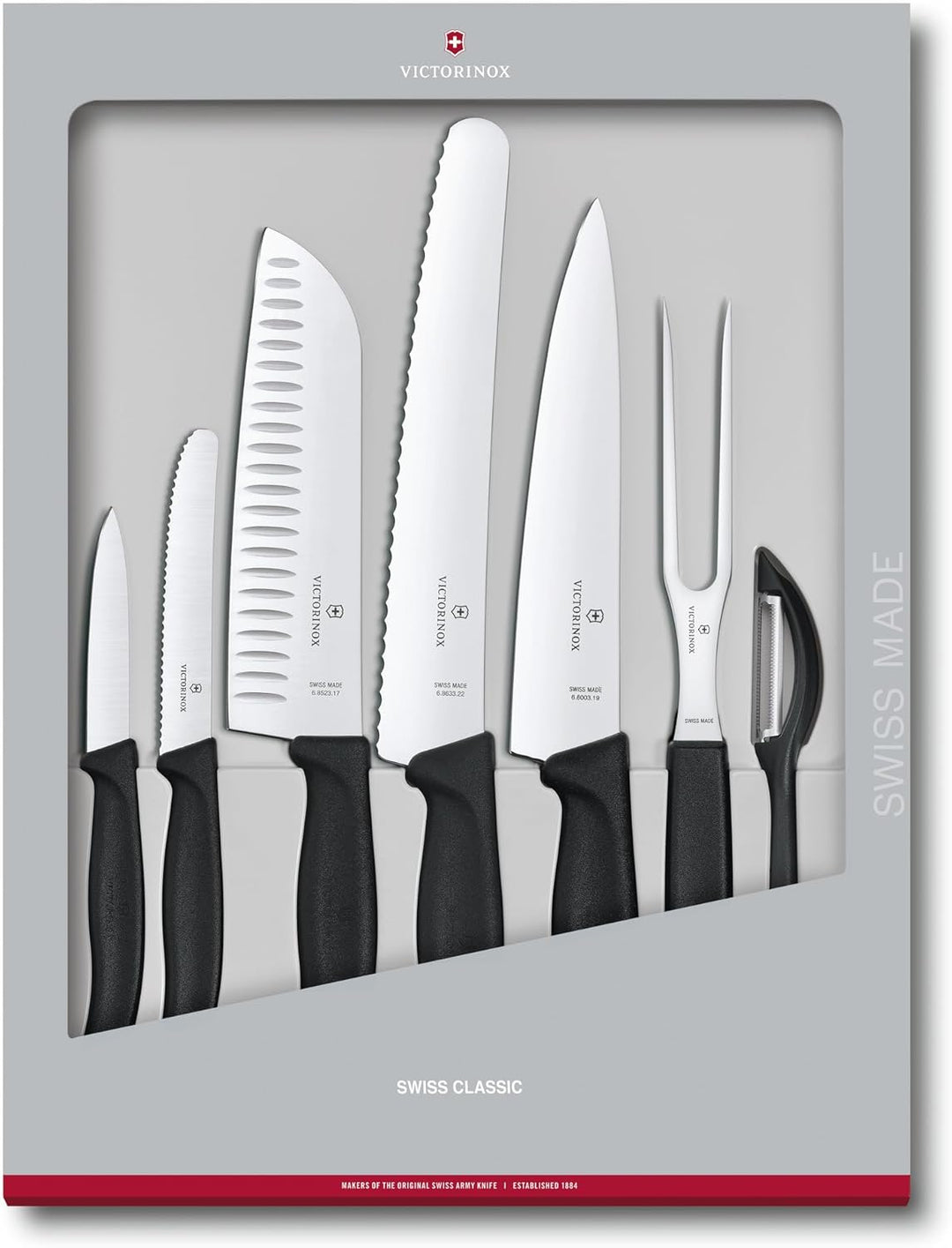 Victorinox, Swiss Classic, Profi Küchengarnitur, 7-teilig, , schwarz