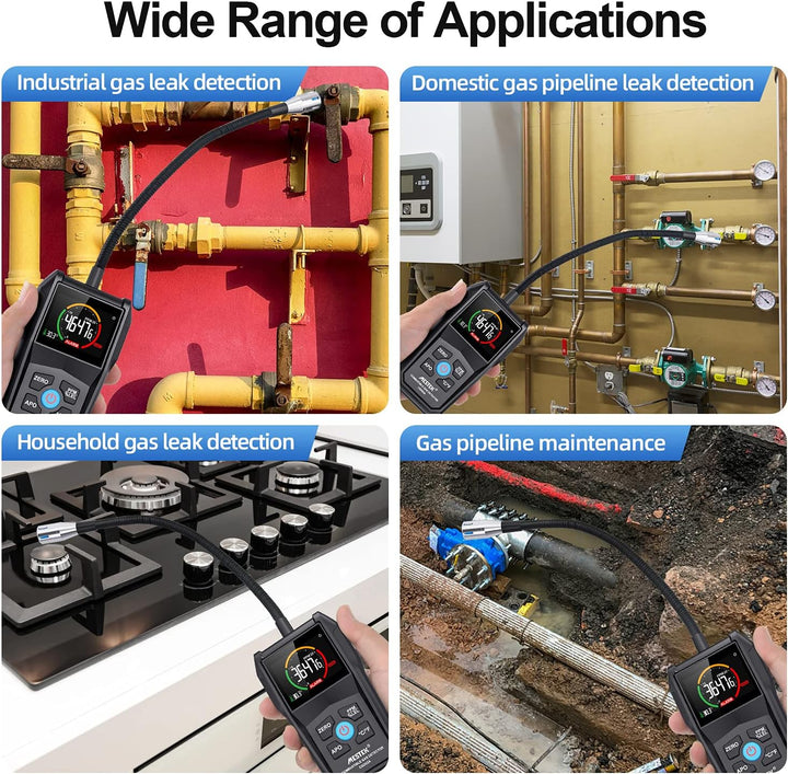 Gasmelder Erdgas Gaslecksuchgerät Tragbarer Leckdetektor MESTEK Methan Propan Butan Haushalts Flüssi