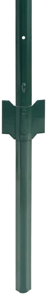 HOMIUSE Metallzaun Stahl 20x0,8 m Grün Gartenzaun Metall Drahtgitter Gartenzaun Sichtschutz Gitterza