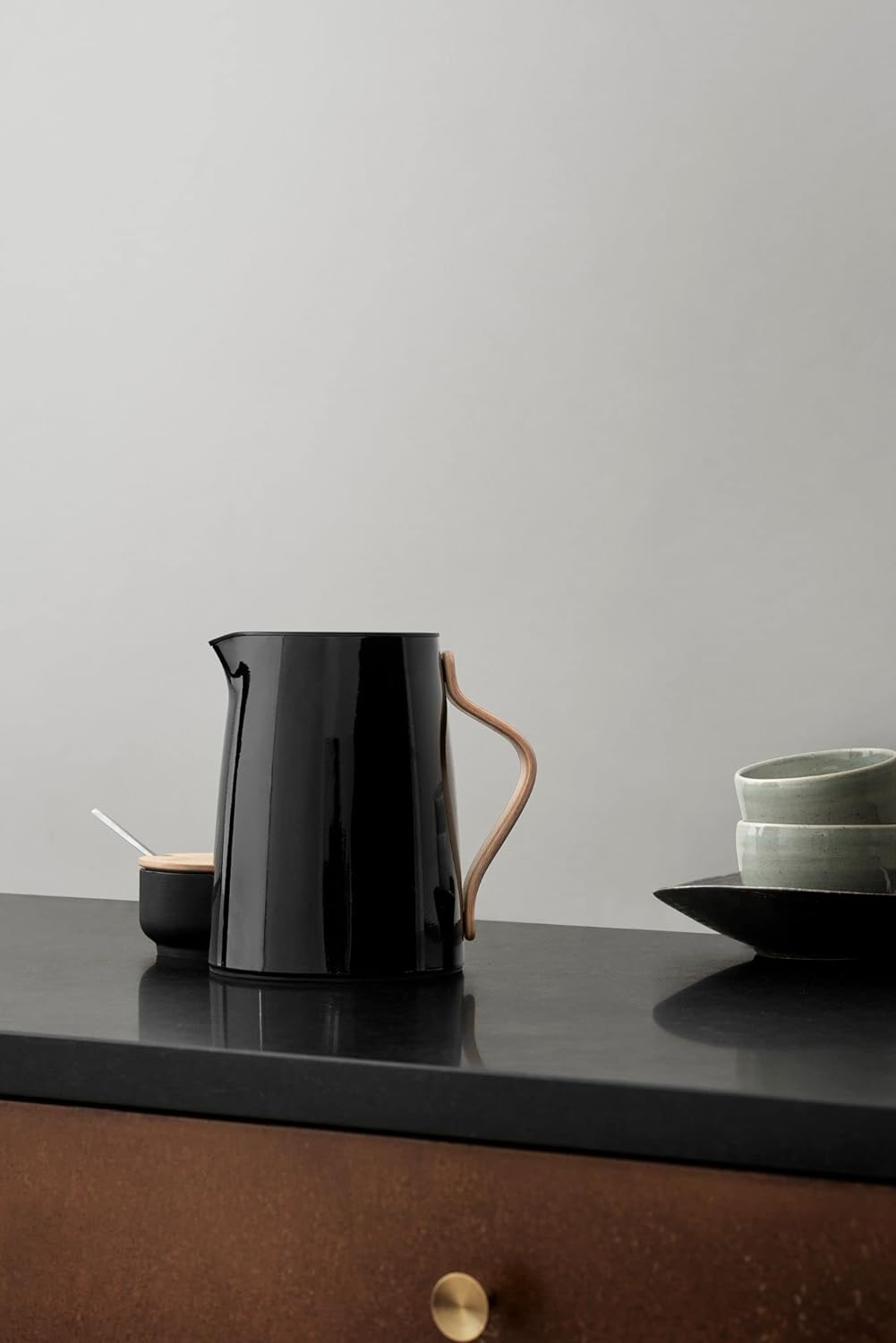 Stelton Tee-Isolierkanne Emma - Isolierte Kunststoff-Teekanne mit Deckel &amp; Edelstahl-Thermoeinsatz -