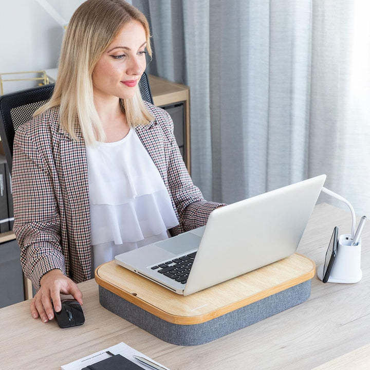 InnovaGoods® Tragbarer Schreibtisch mit grosser Aufbewahrungsschale, bequemes und praktisches Arbeit