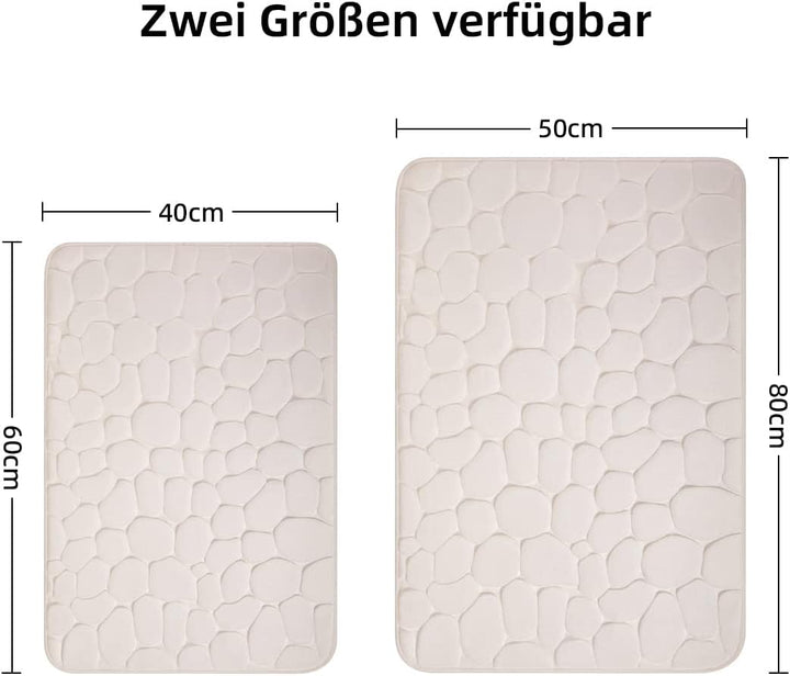 chakme Badematte Memoryschaum Badteppich Memory Foam Duschvorleger Saugfähige Badvorleger Badezimmer