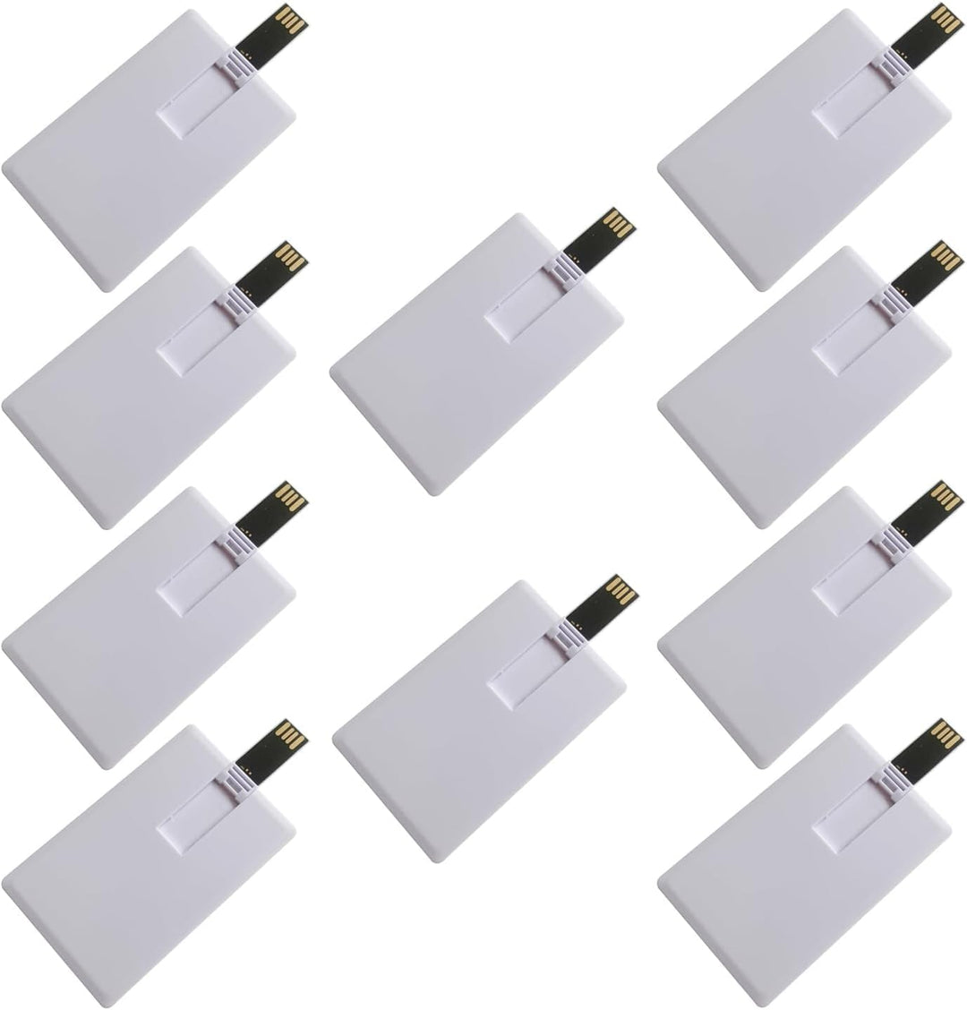 USB Stück Speicherstick 10 Stück, Kreditkarten-Design weiss 2 GB 2 GB weiss, 2 GB weiss