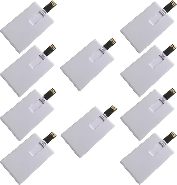 USB Stück Speicherstick 10 Stück, Kreditkarten-Design weiss 2 GB 2 GB weiss, 2 GB weiss