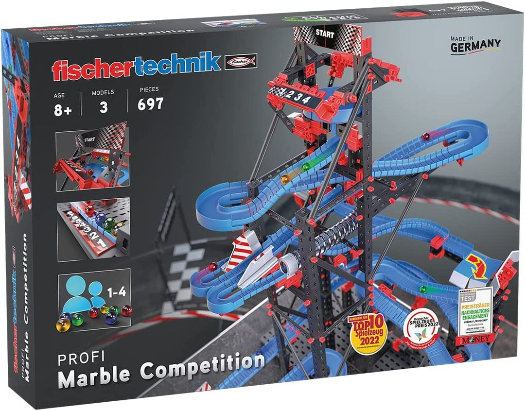 fischertechnik 564070 Kugelbahn Marble Competition – Bausatz für Kinder ab 8 Jahren, Lernspielzeug f