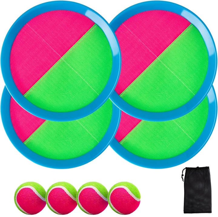 U&C Planet Beachball Set Strandtennis Set Paddle Ball Spiel Klettballspiel Strandschlägerset für Kin
