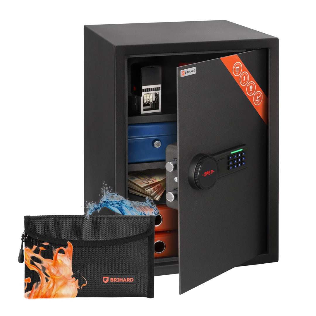 Business XL Elektronischer LCD-Tresor E14606E – 50 x 35 x 36 cm (H x B x T) – Heim-Sicherheitsbox mi