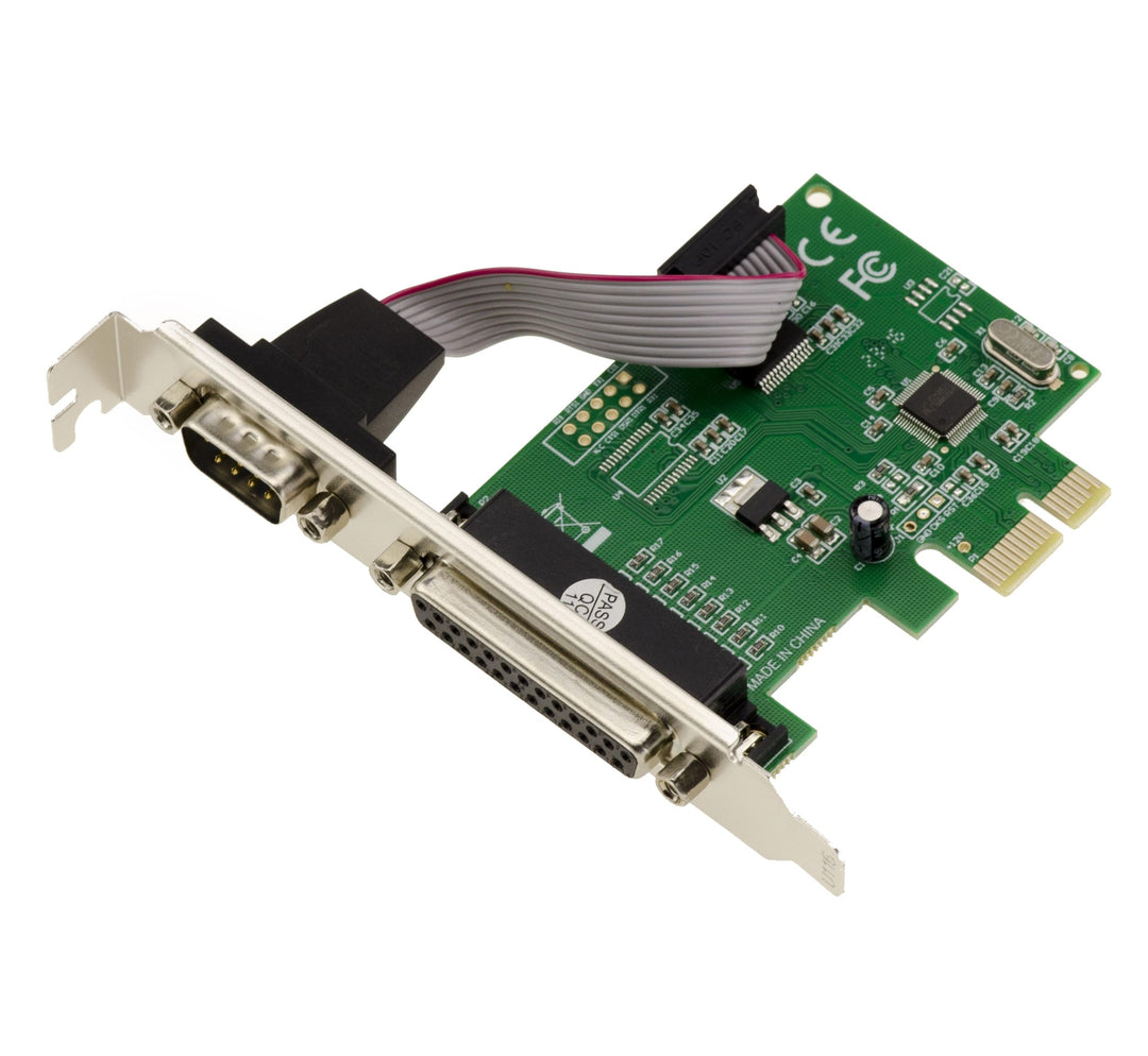 KALEA-INFORMATIQUE PCI Express PCIe-Controller-Karte Combo 1 serieller Port COM RS232 DB9 und 1 para