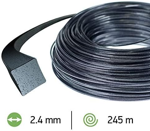 Oregon 109523E Nylium Mähfaden mit quadratischem Querschnitt,2,4mm,245 Meter-Spule 2.4 mm x 245 M, 2