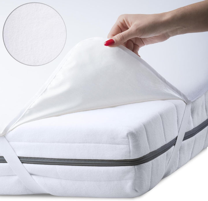 aqua-textil Protection Matratzenschoner 90 x 200 cm Baumwolle Matratzenauflage wasserdicht Molton Un