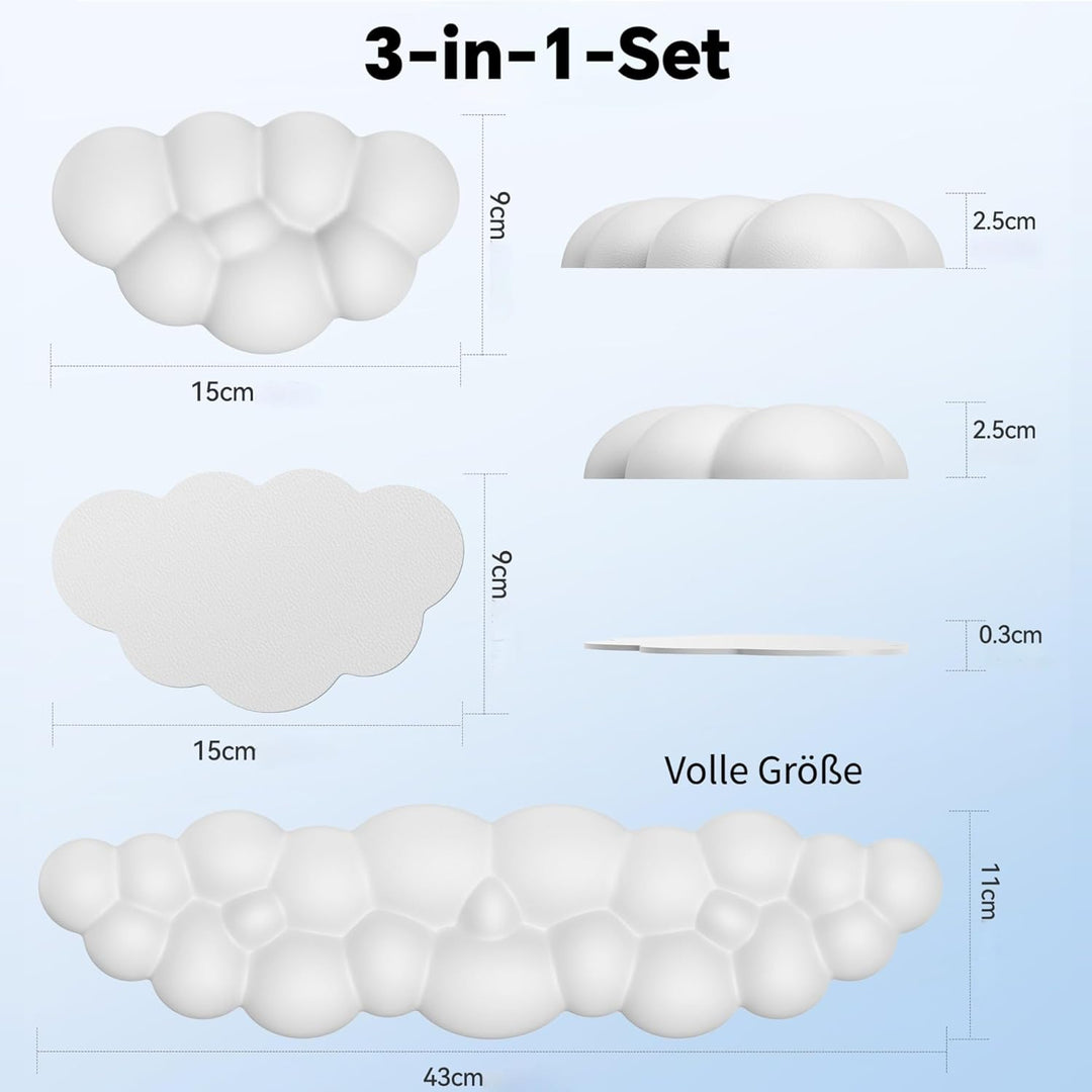 TECKNET Wolke Handballenauflage Tastatur, Ergonomisches & Entspannendes Handgelenk: Memory-Schaum mi