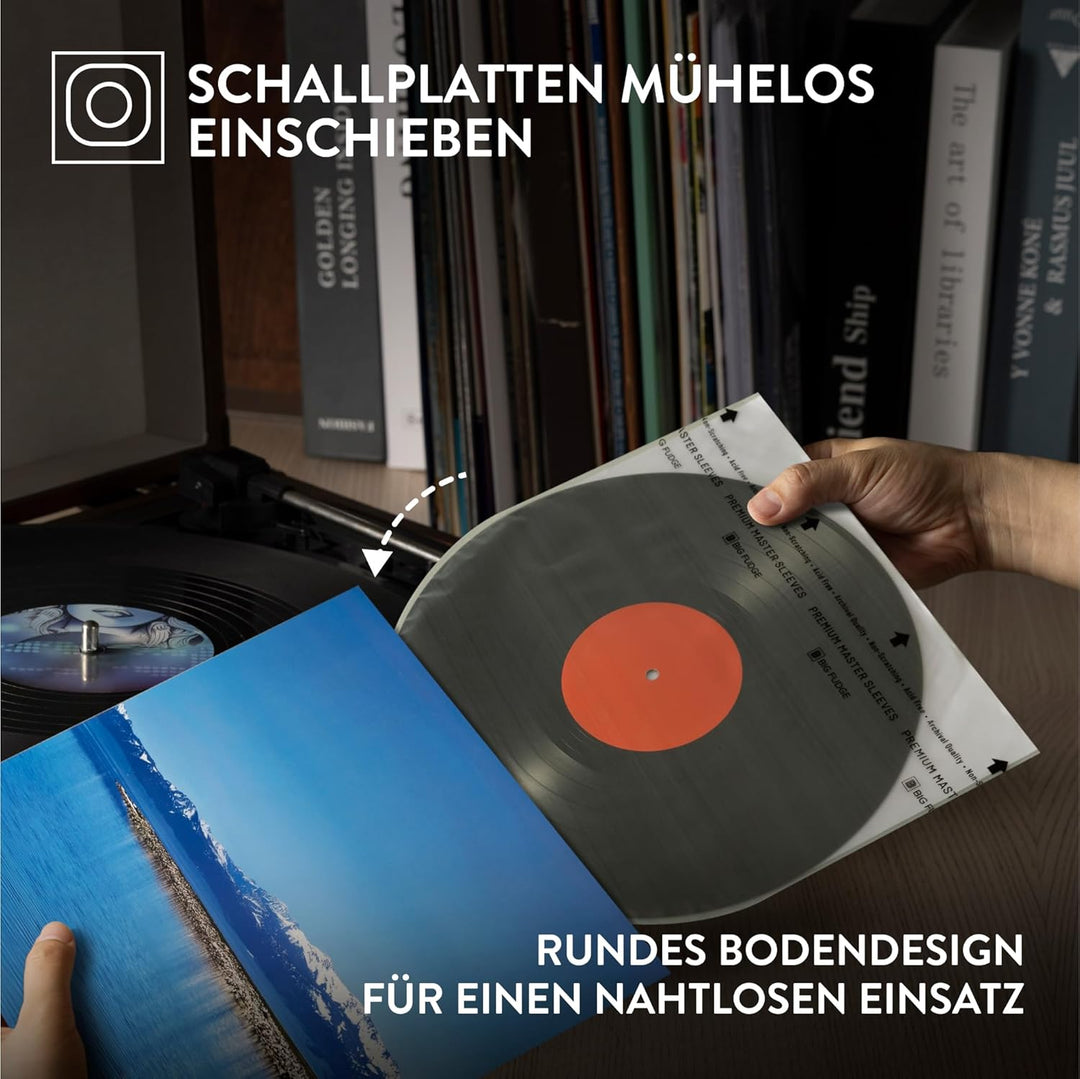 Big Fudge 50er Pack 10 Zoll Schallplatten Innen Hüllen - 50x 10 Schallplatten LP Aufbewahrung Schutz