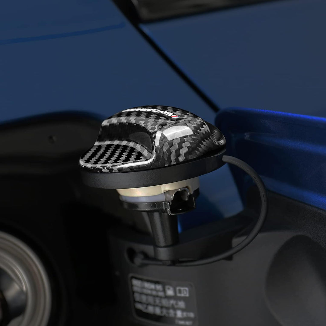 KUNGKIC Kohlefaser Universal Auto-Kraftstofftank-Öl-Gas-Deckel Aufkleber Innenbereich Dekoration Com