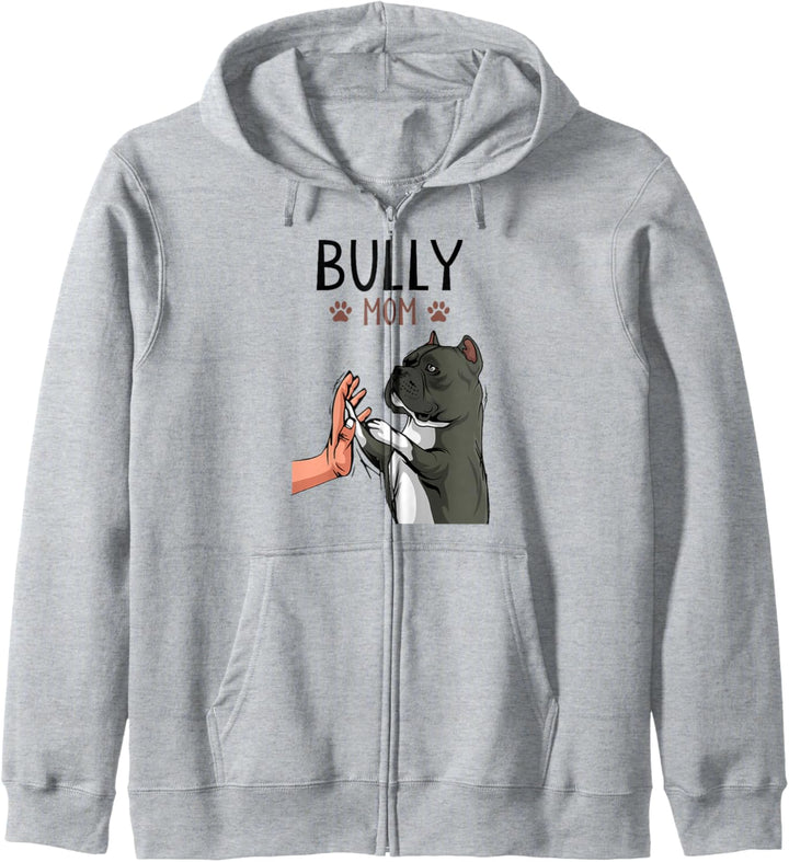 American Bully Mom Hunde Mama Frauchen Kapuzenjacke