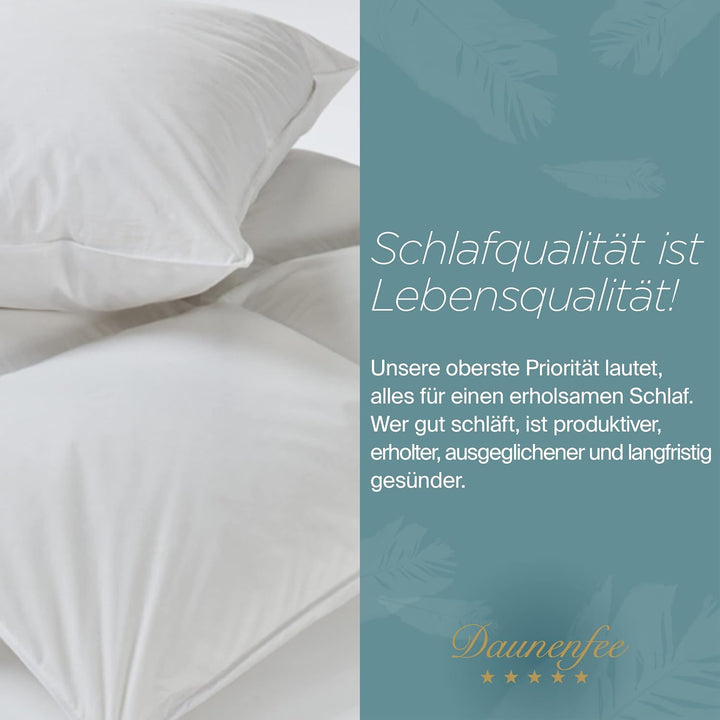 Daunenfee – Cassettendecke 200x200cm – mit Daunen &amp; Federn – 8x8 Karos, 2cm Stege – Handarbeit Made