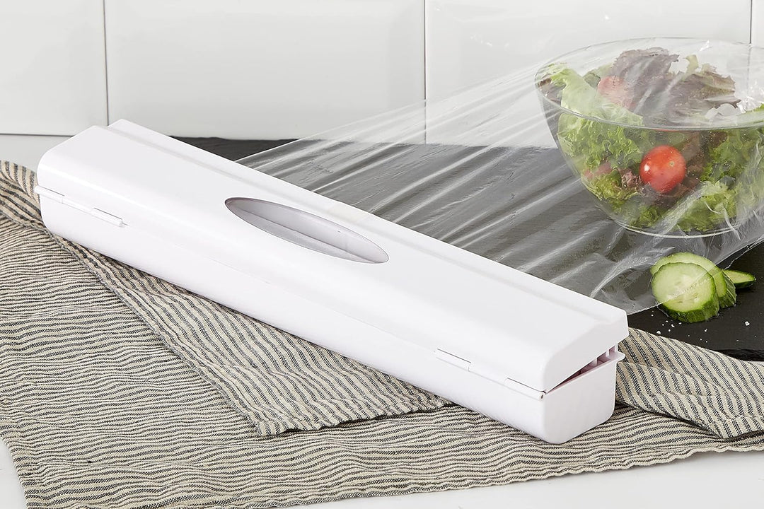 WENKO Folienschneider Mod. Perfect-Cutter praktischer Abroller für Frischhaltefolie und Alufolie Fol
