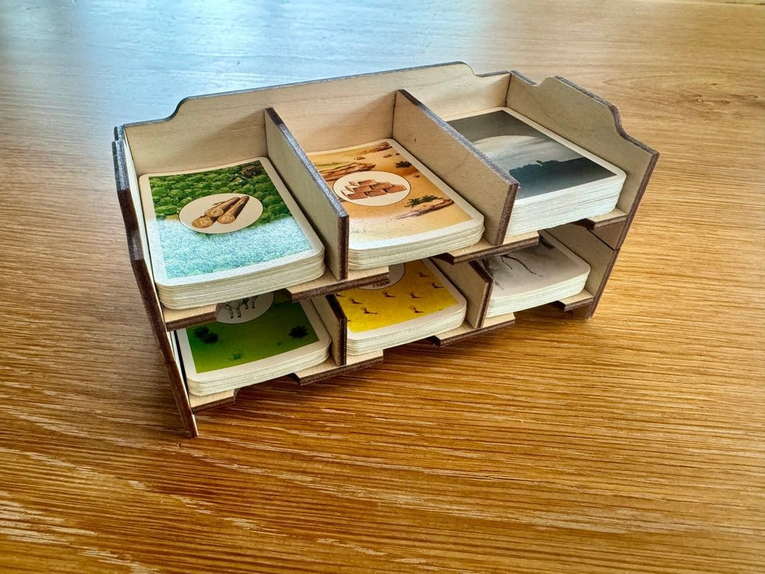 Kartenhalter für Spielkarten von Siedlerspielen aus Holz 55x80mm, 55x80mm