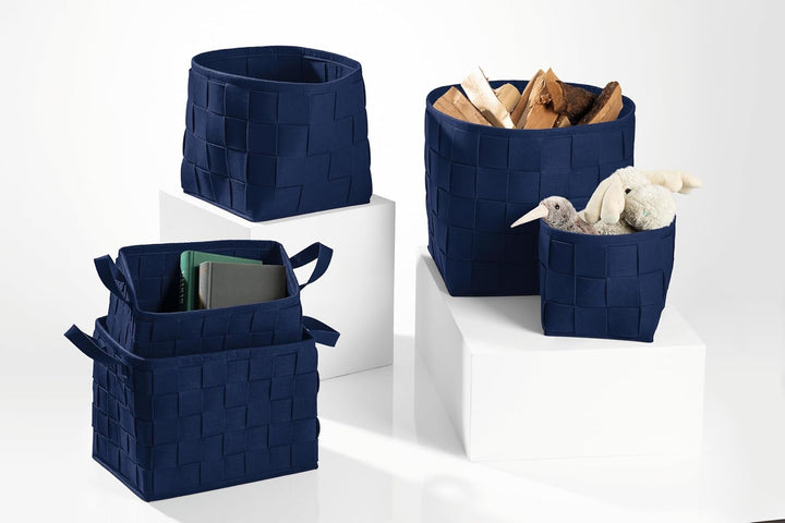 Filz-Aufbewahrungskorb mit Griff 35x25x25cm | Ideal zur Aufbewahrung von Kaminholz &amp; Zeitschriften |