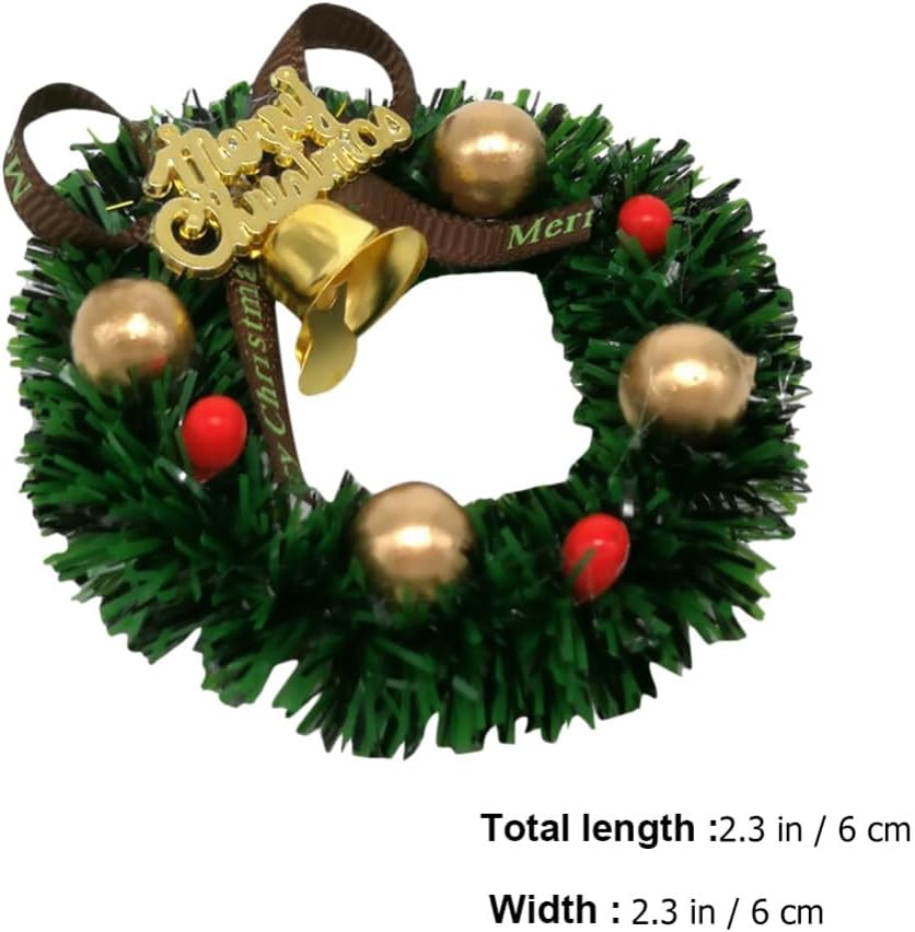 BESPORTBLE 4 Stück Weihnachtskerzenringe Kränze mit Roten Beeren Und Weihnachtskugel Ornamente für S