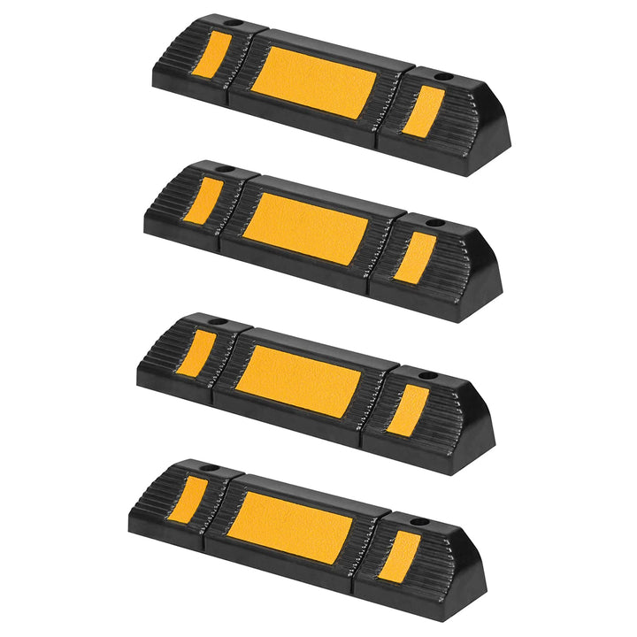 XMTECH 4er Radstopper für garage Reifenstopper Anfahrschutz Parkstopper, Gummi Parkbegrenzung für Pa