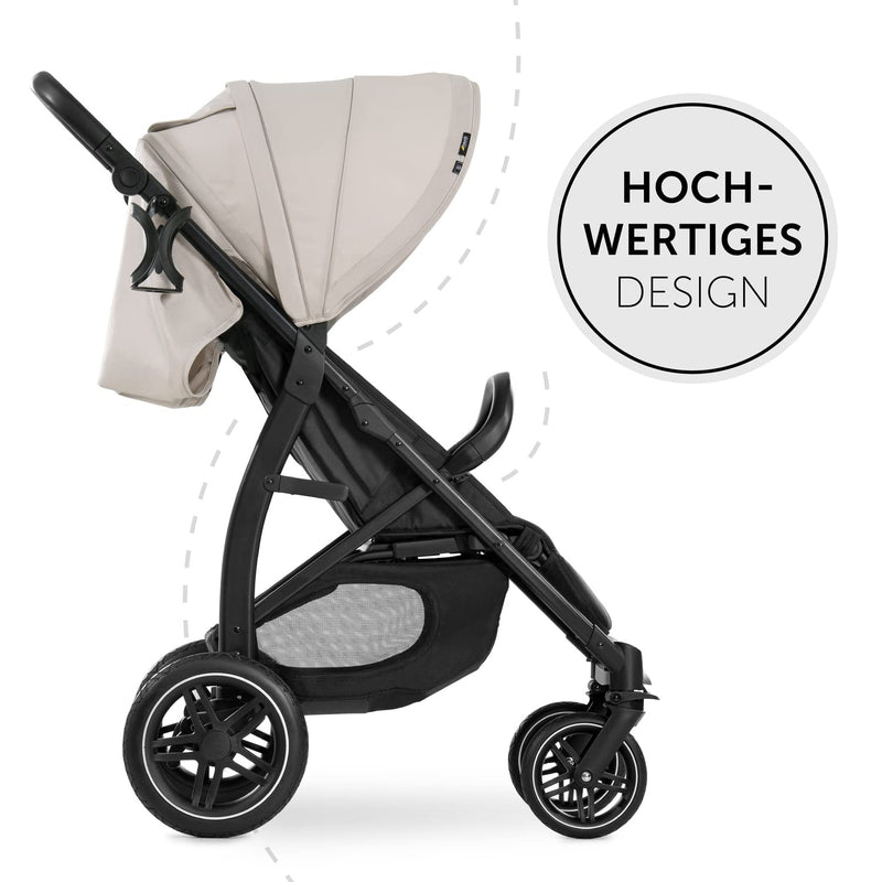 Hauck Buggy Rapid 4D / bis 25 kg / Schnell Faltbar / Sonnen Verdeck UPF 50 + / Gummiräder / Getränke