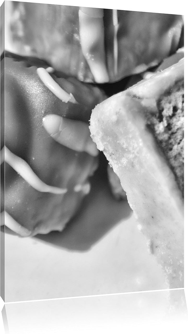 Pixxprint köstliche Süssigkeiten / 100x70cm Leinwandbild bespannt auf Holzrahmen/Wandbild Kunstdruck