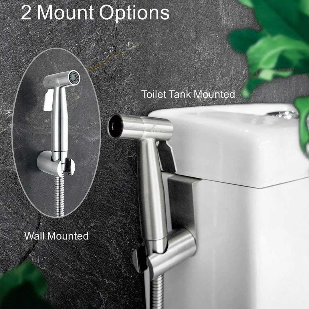 VENETIO Handbrause für Bidet mit auslaufsicherem Schlauch, WC oder Wandmontage, multifunktional für