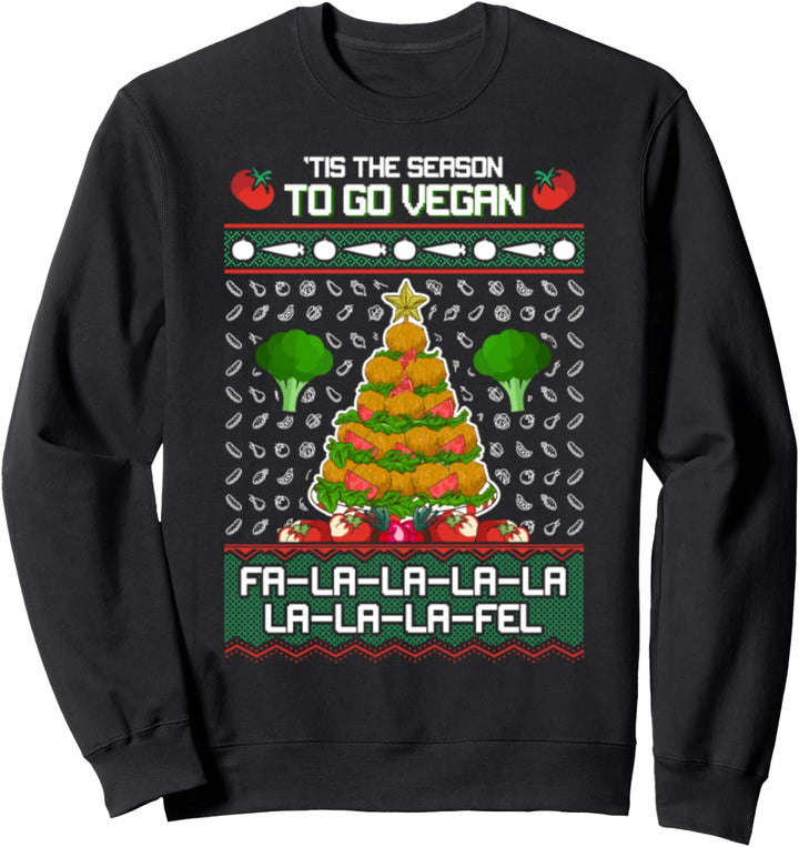 Lustiger veganer Hässlicher Weihnachtspullover Sweatshirt