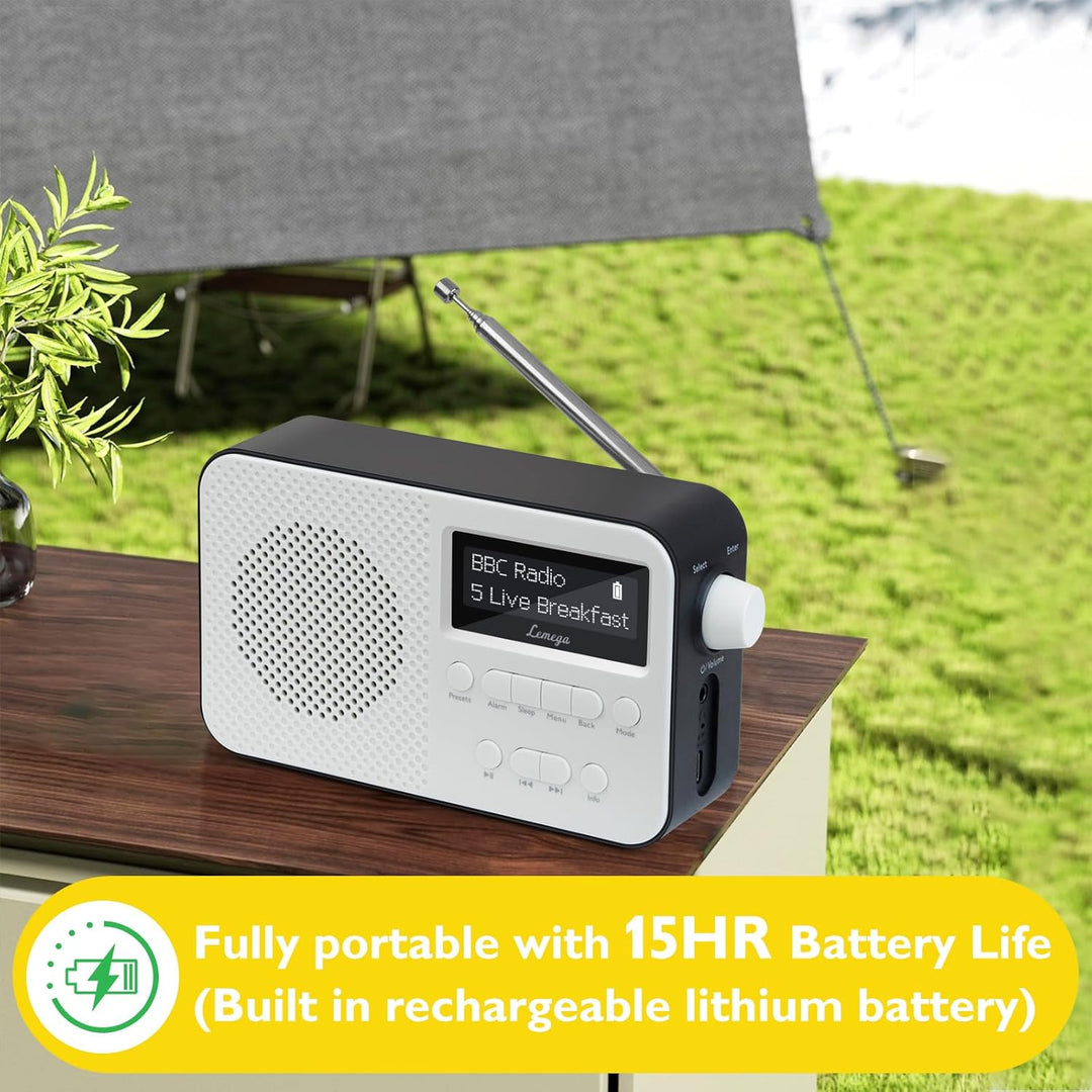 LEMEGA PR2 Tragbares DAB/DAB+ und FM Digitalradio,kompaktes Taschendesign,persönliches Taschen DAB R