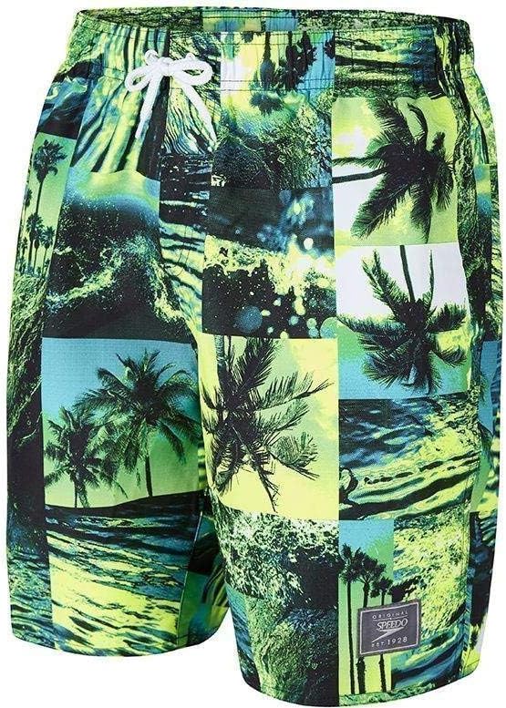 Speedo Herren Freizeit-Watershorts mit Print 18 zoll S Schwarz (Speedo, S Schwarz (Speedo