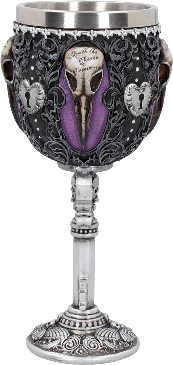 Nemesis Now Edgar's Rabe Kelch 18 cm, Kunstharz mit Edelstahl B4725P9