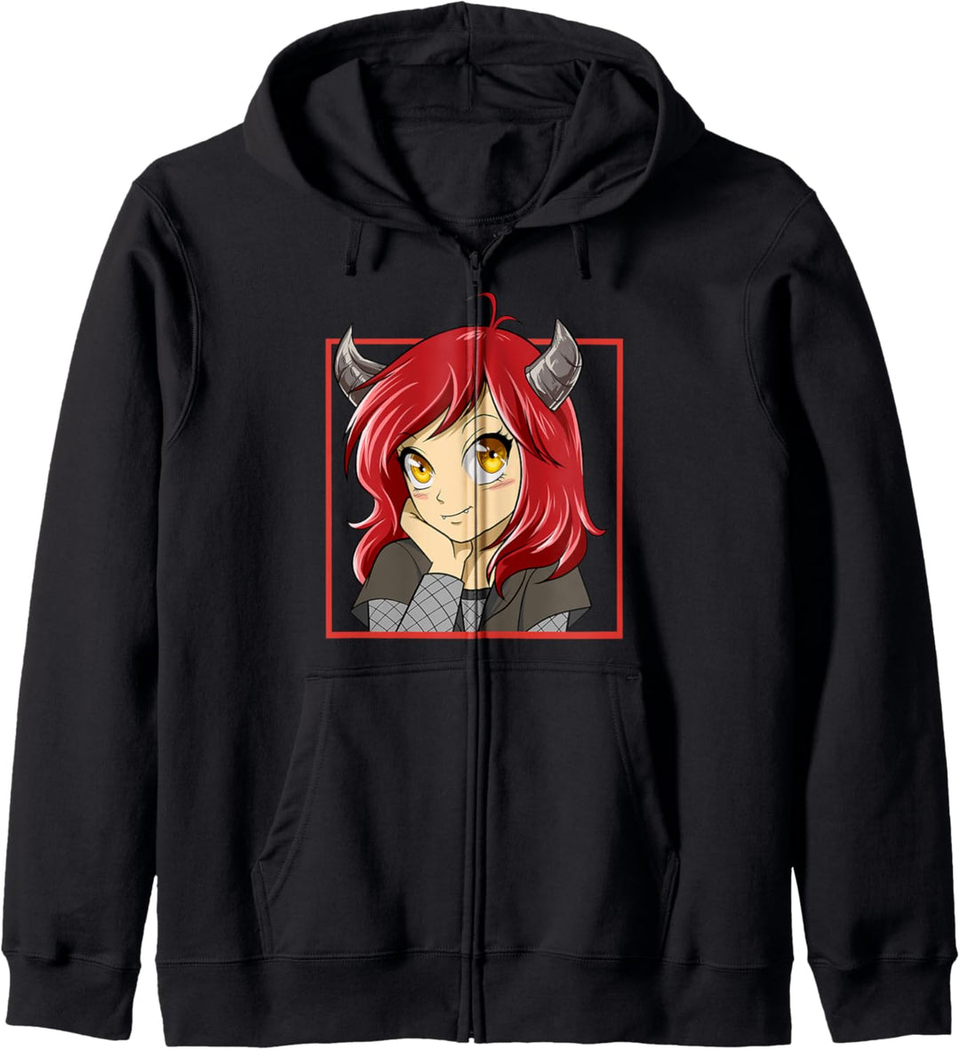 Japanisches Anime Mädchen I Menhera I Teufel Manga Kawaii Kapuzenjacke