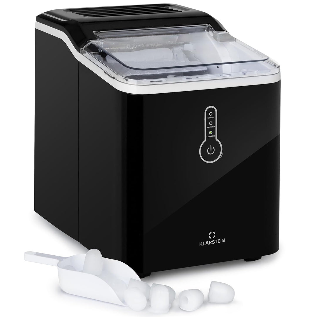 Klarstein Chillout - Eiswürfelmaschine, 12 kg Eis pro Tag, Produktionszyklus: 8 min, Wassertank: 1,5