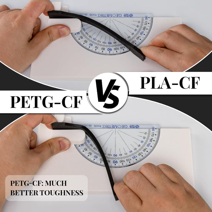 TINMORRY Kohlefaser Filament 1.75mm, PETG-CF 3D Druck Filament, 1 KG x 2 Spulen, Schwarz 2 Rollen-PE