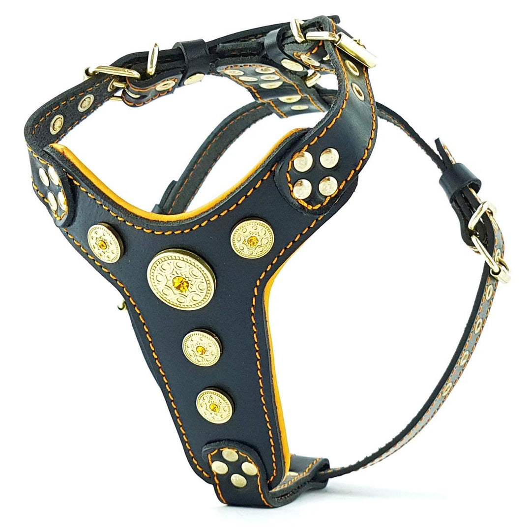 Bestia |Bijou| Leder Brustgeschirr für Kleine bis Mittelgrosse Hunde. 100% Leder. Handgefertigt. Top