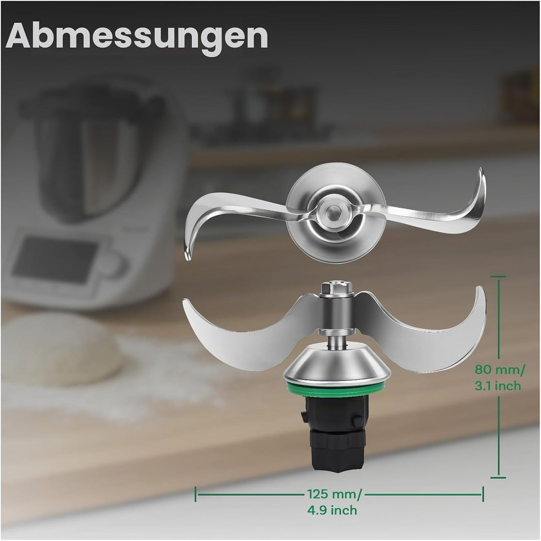 Teigmesser für Thermomix TM7, TM6 &amp; TM5 aus Edelstahl von MMOBIEL – Teigmischmesser Ersatzteil Ideal