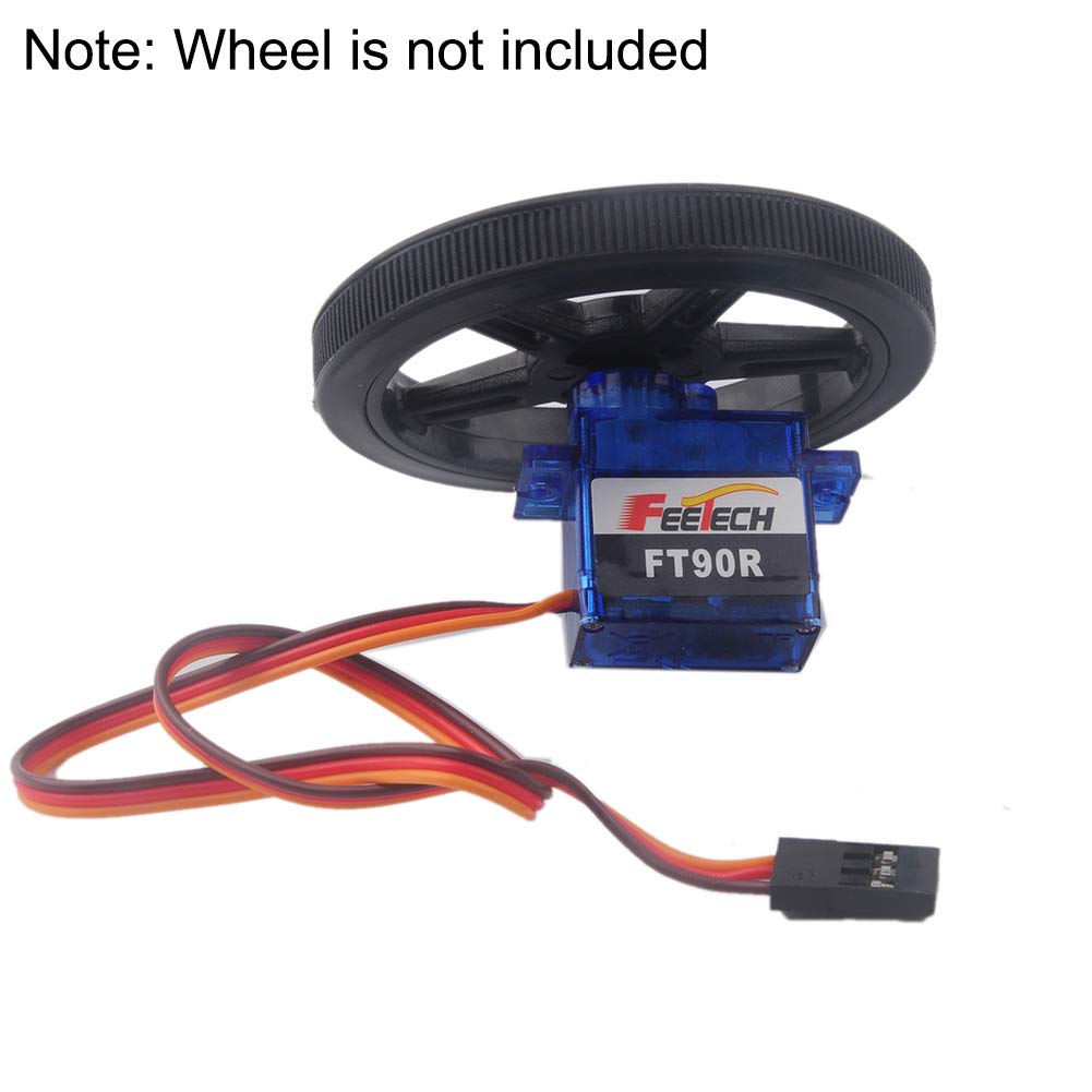 Stemedu FT90R Digital Micro Servo Motor 9G for RC Airplane Robot Helicopter Remote Control, 360 Degr
