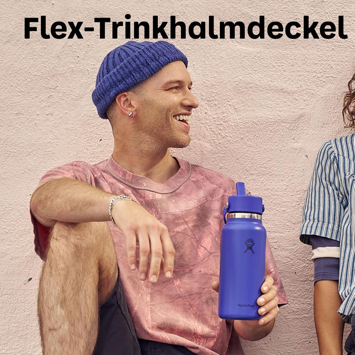 Hydro Flask – Wide Flex Straw Cap 946 ml (32 oz) Bottle, Popstar Pink | Edelstahl, auslaufsicherer S