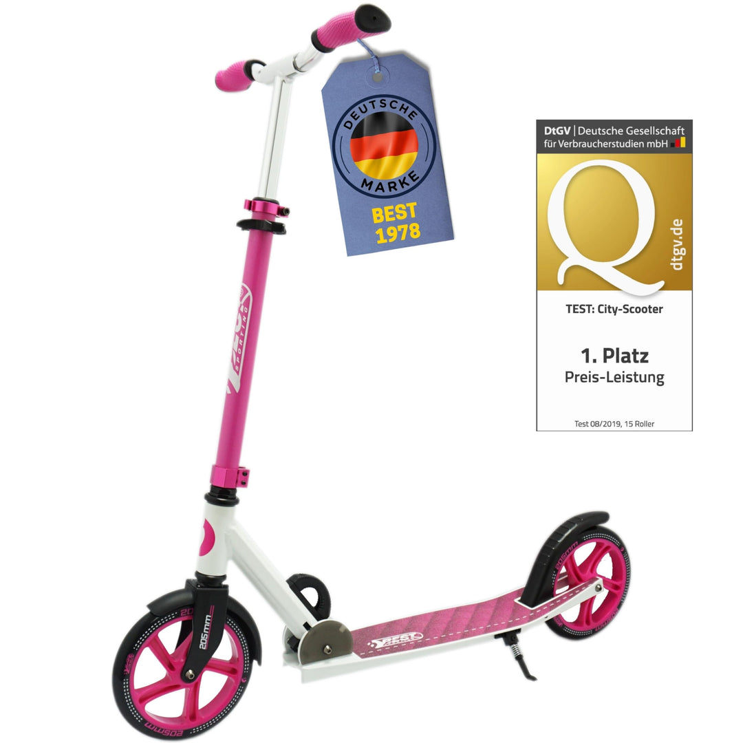 Best Sporting Scooter Erwachsene und Kinder I klappbarer Roller mit Ständer I hochwertiger City-Roll