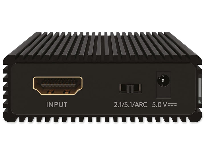 goobay 58477 HDMI Audio Extractor 4K @60 Hz (Ultra HD 2160p) / Hdmi Audio Converter/HDMI zu HDMI/Für