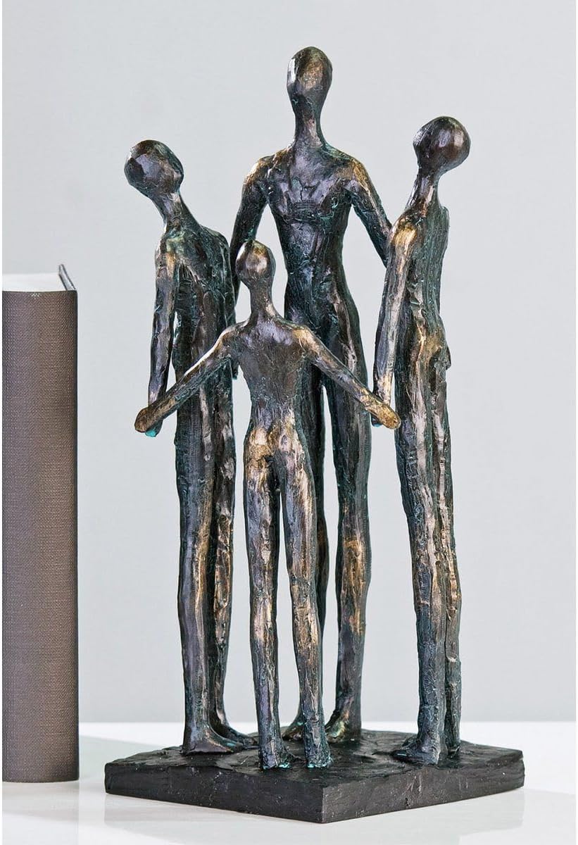 Casablanca Deko ulptur Figur Group - Gruppe - Familie - braun - Poly - Höhe 30 cm