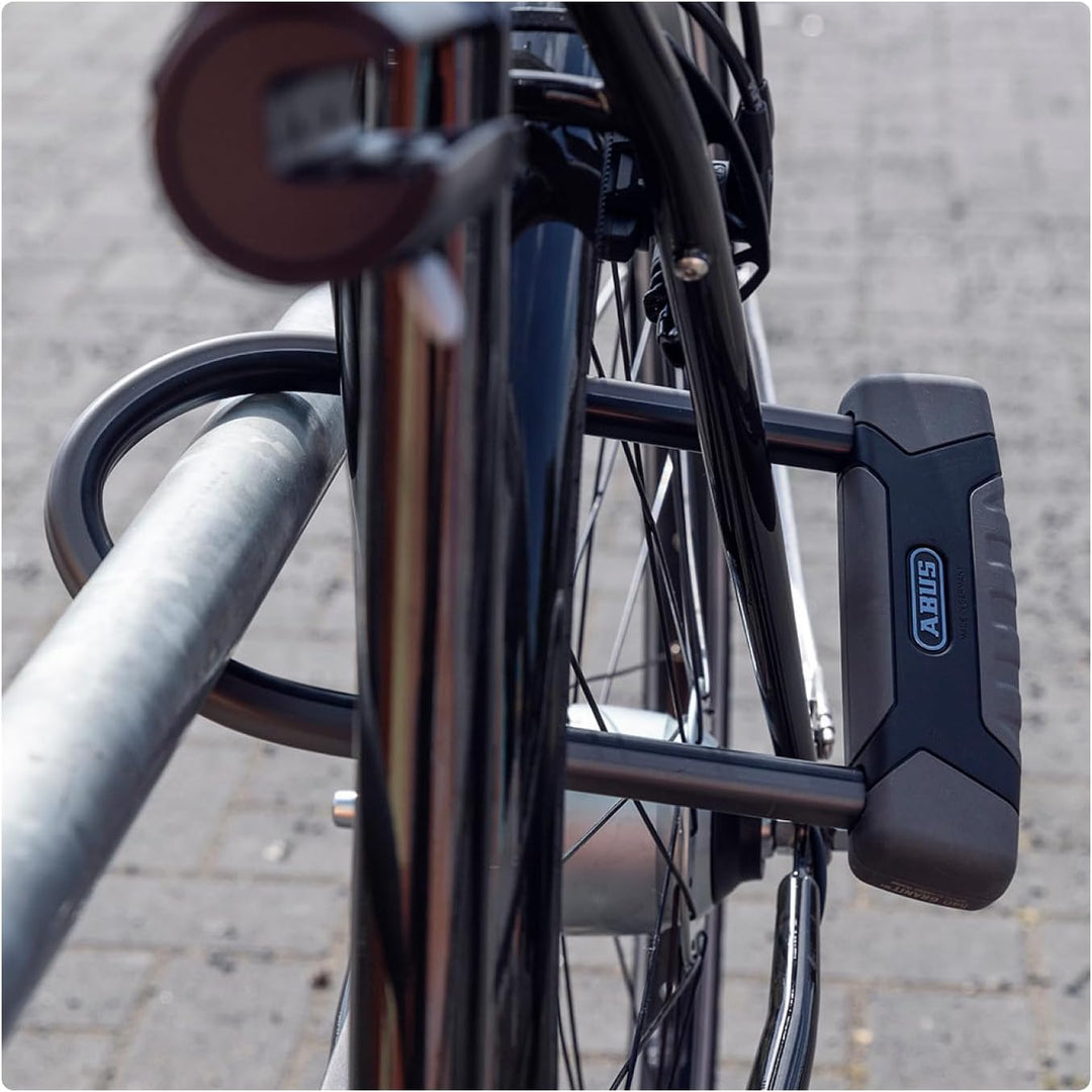 ABUS Bügelschloss Granit XPlus 540 + USH-Halterung - Fahrradschloss mit 13 mm starkem Bügel und XPlu
