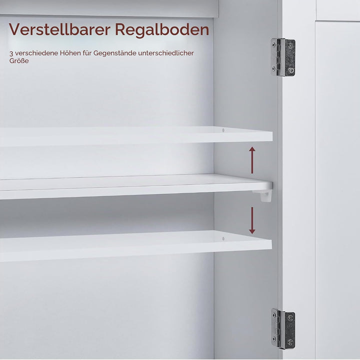 Bath Vida Milano doppelte Tür Badezimmer Spiegelschrank Aufbewahrung Einlegeböden Wand montiert, wei