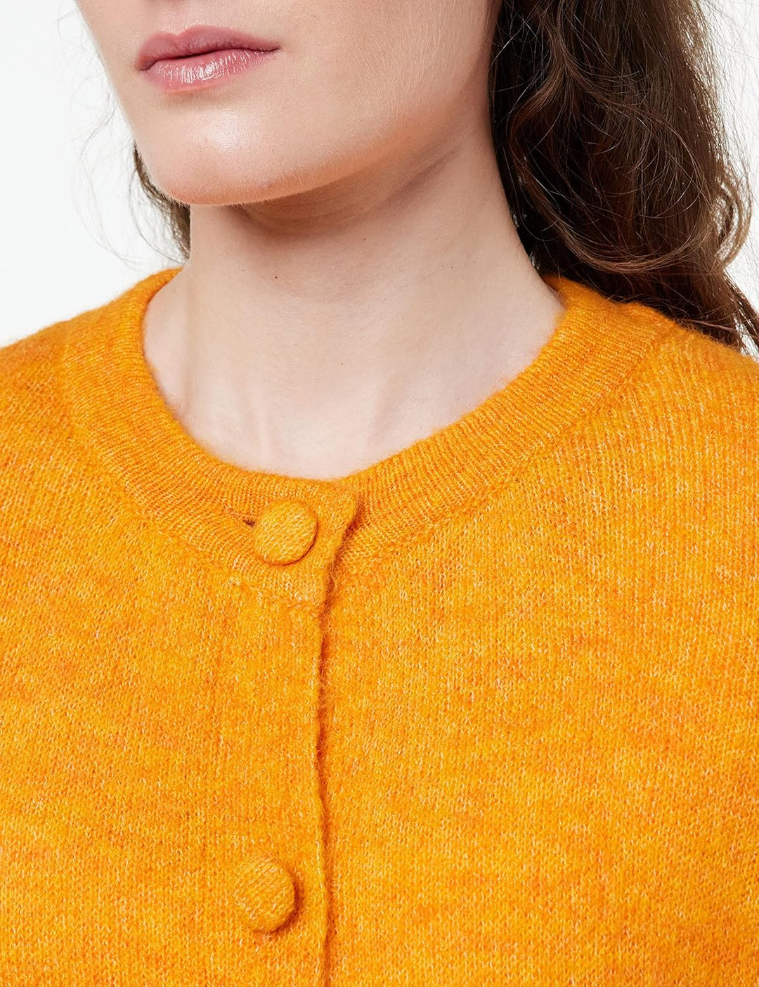 ICHI Damen Strickjacke S 161164/Orange Pepper, S 161164/Orange Pepper