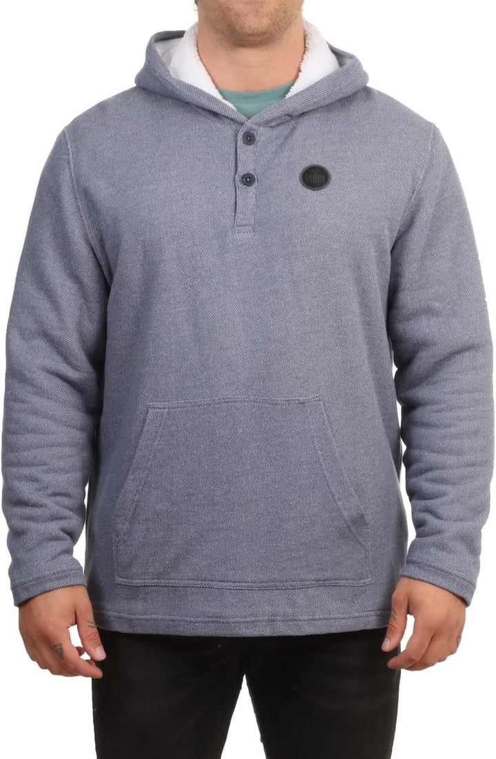 Hurley Herren M Modern Surf Poncho Sherpa Ls H T-Shirt M Blau (Diffused Blue), M Blau (Diffused Blue