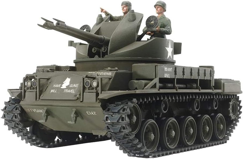 Tamiya 300035161 Militär 1:35 US Flak-Panzer M42 Duster, originalgetreue Nachbildung, Modellbau, Pla