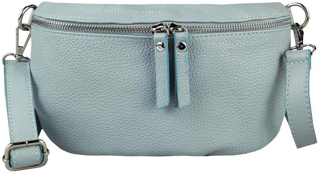 OBC Made in Italy Damen Leder Tasche Handytasche Gürteltasche Crossbody Hüfttasche Bauchtasche Umhän