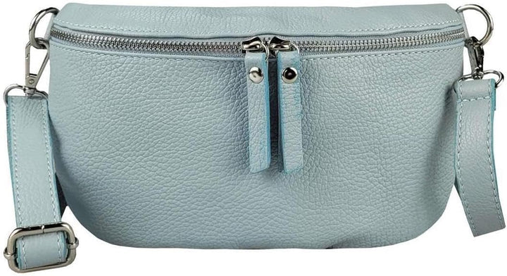 OBC Made in Italy Damen Leder Tasche Handytasche Gürteltasche Crossbody Hüfttasche Bauchtasche Umhän